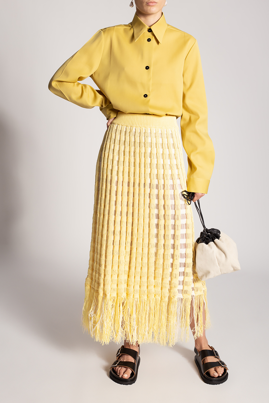 注目ブランドのギフト Yellow Knitted skirt JIL SANDER - SchaferandweinerShops スカート